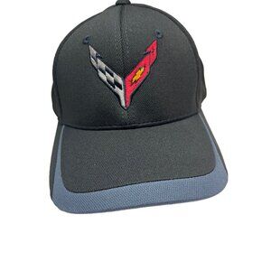 Chevy Corvette Baseball Cap Hat Black Gray Adjustable Strap back New